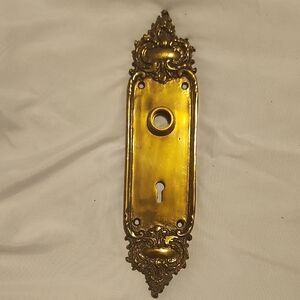 Vintage Gold Ornate Door Plate